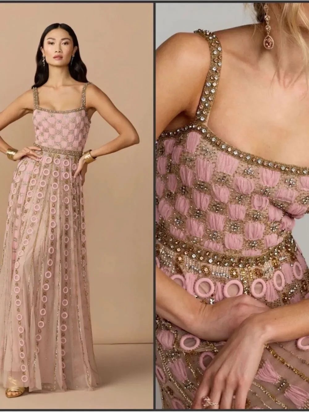 Mac Duggal Collection 10106 Pink Sleeveless Embellished A line Gown Size 10